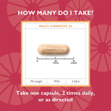 Celebrate multivitamínicos 45 mg, etiqueta clara con información de nutrientes.