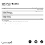 Celebrate Vitamins Balance dosis diaria: facilita incorporar probiótico en cada comida.