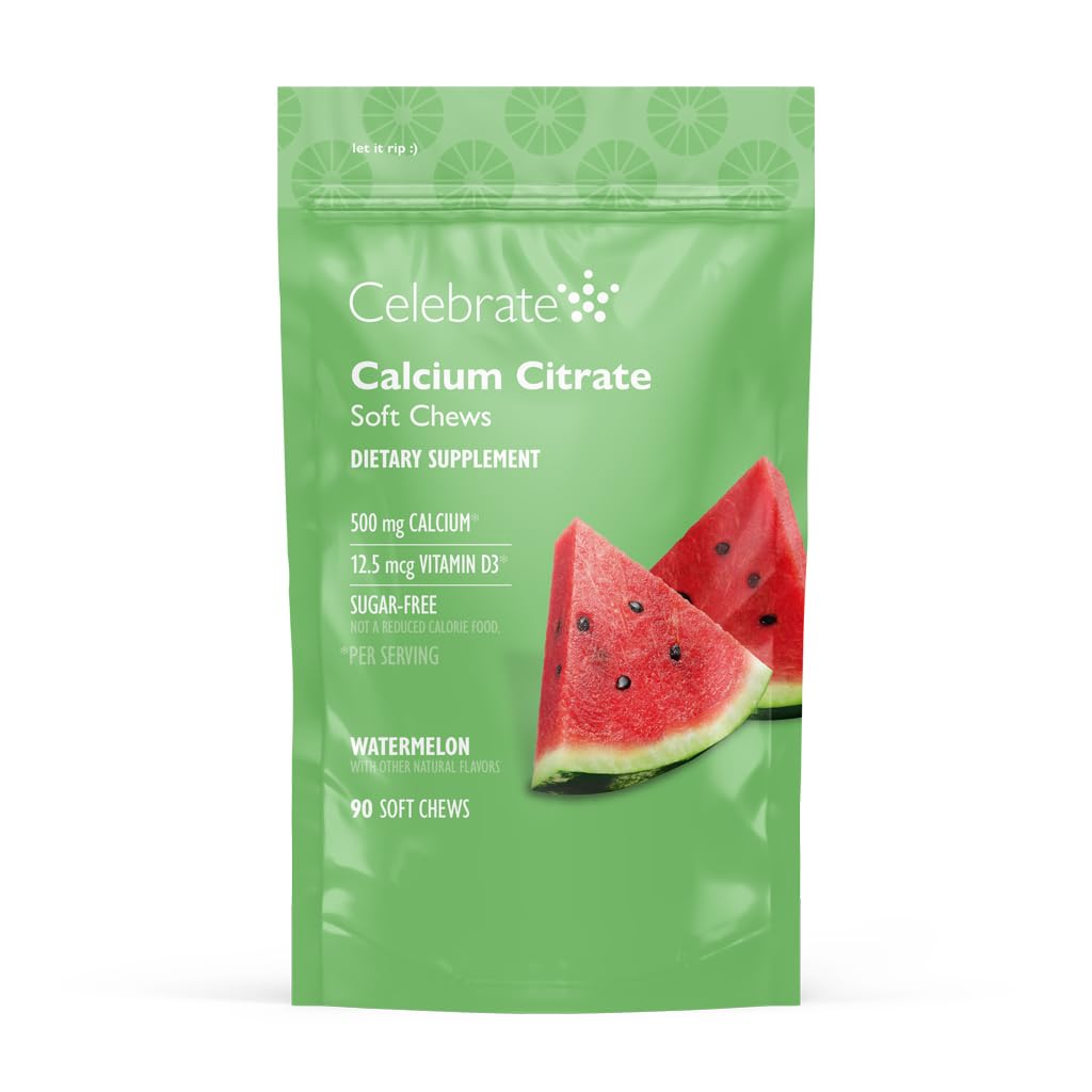 Celebrate Vitamins Bariátrica gomitas melón para ingesta diaria de calcio y vitamina D