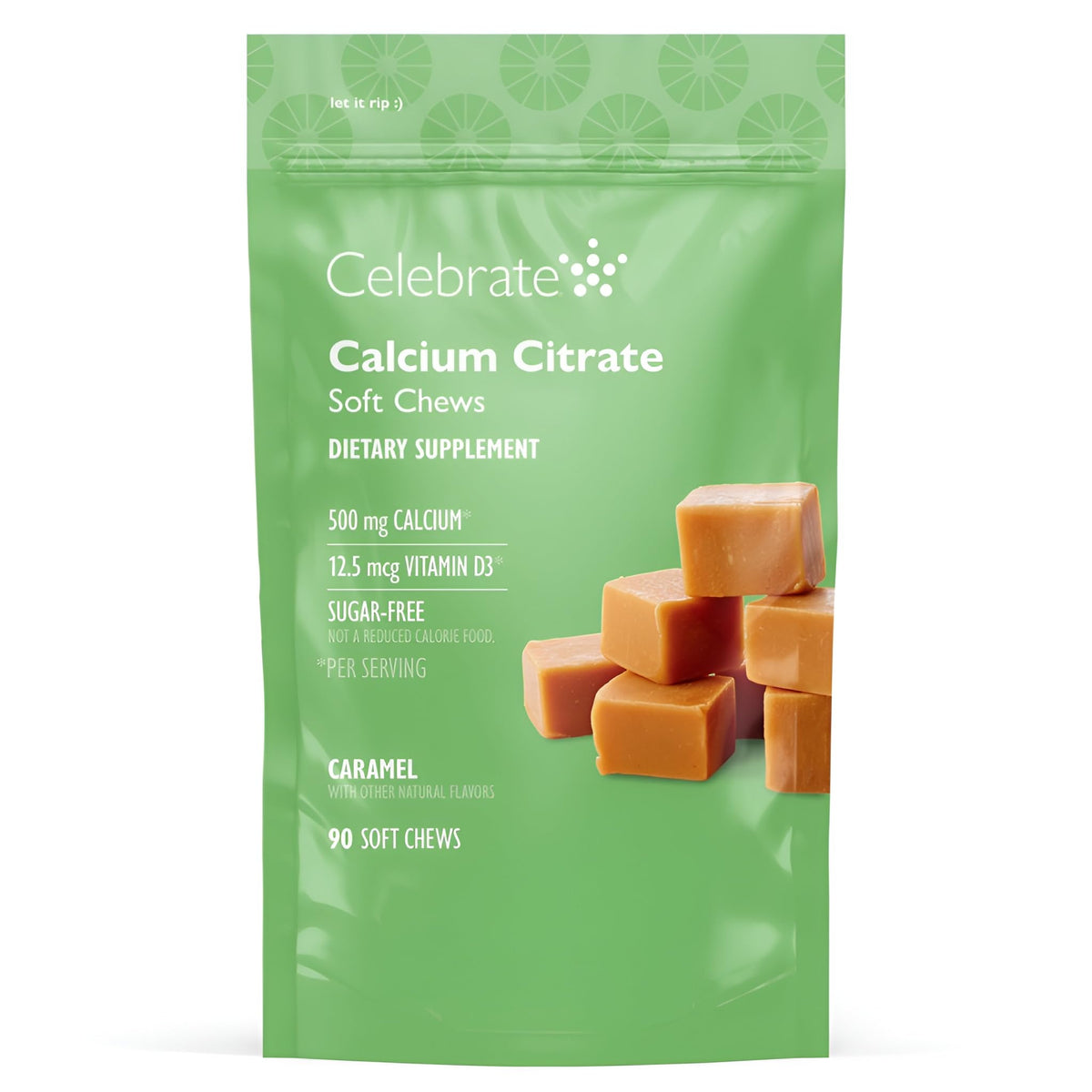Celebrate Vitamins Bariátricas: calcio citrato masticables en botella para absorción y conveniencia.