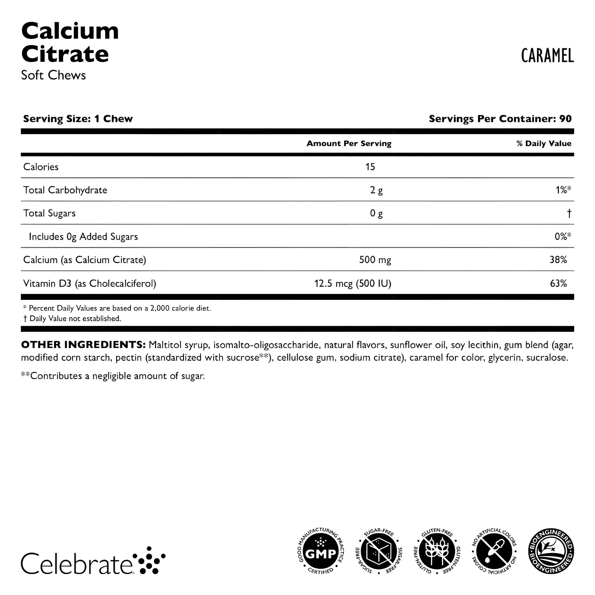 Celebrate Vitamins Bariátricas: opción sin azúcar para tus necesidades de calcio.