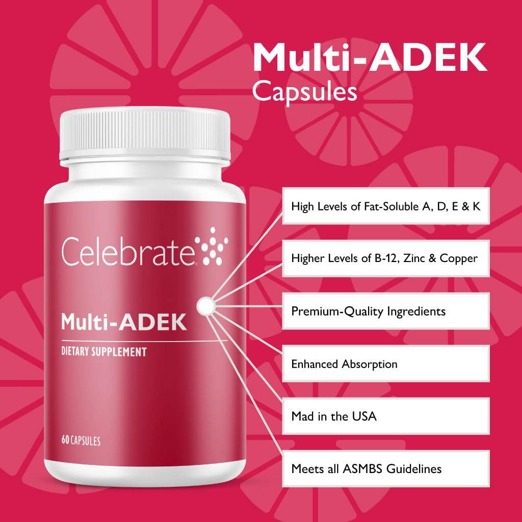 Cápsulas de Celebrate Vitamins Multi ADEK, fáciles de tragar