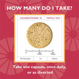 Detalle de CelebrateONE: gominolas masticables para uso diario, sabor tropical