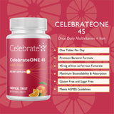 CelebrateONE 45 gominolas con etiqueta clara para seguimiento diario