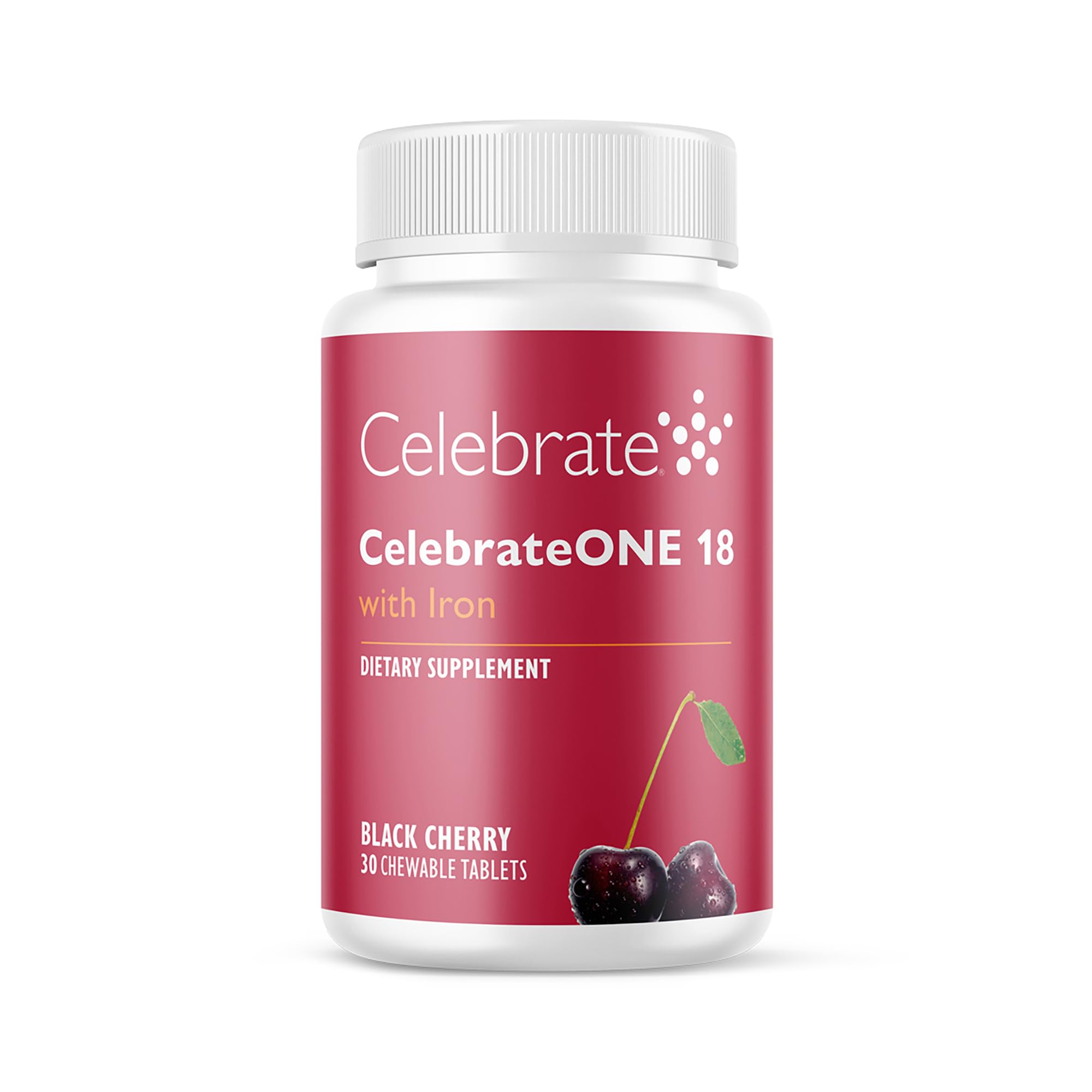 CelebrateONE chicles 18 mg hierro, envase práctico para dosis diaria conveniente