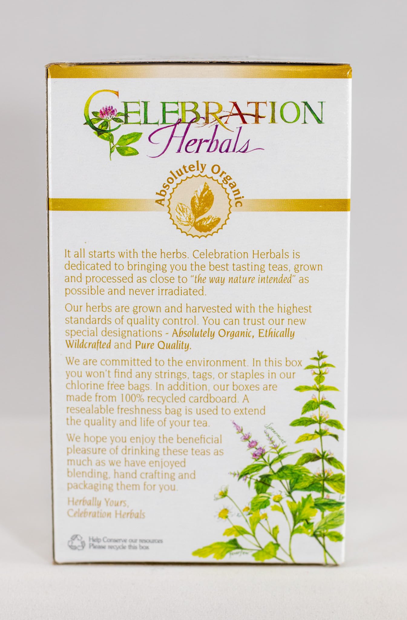 Etiqueta de Angelica Root Orgánica con información clara para elegir una infusión natural.