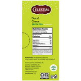 Celestial Seasonings té verde descafeinado en taza, infusión suave y sabor equilibrado