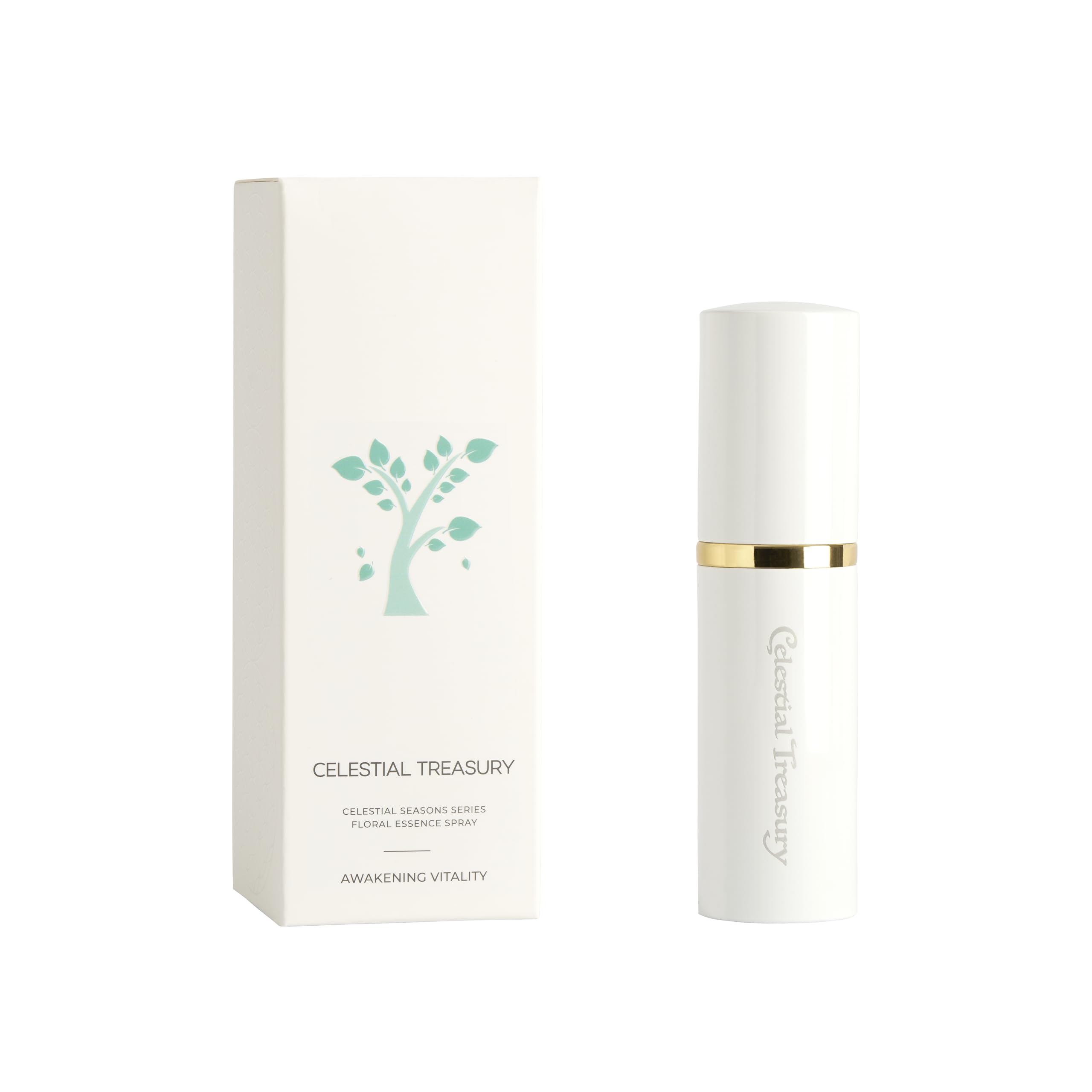 Celestial Treasury Bendita Esencia Floral en frasco de 30 ml para uso diario.