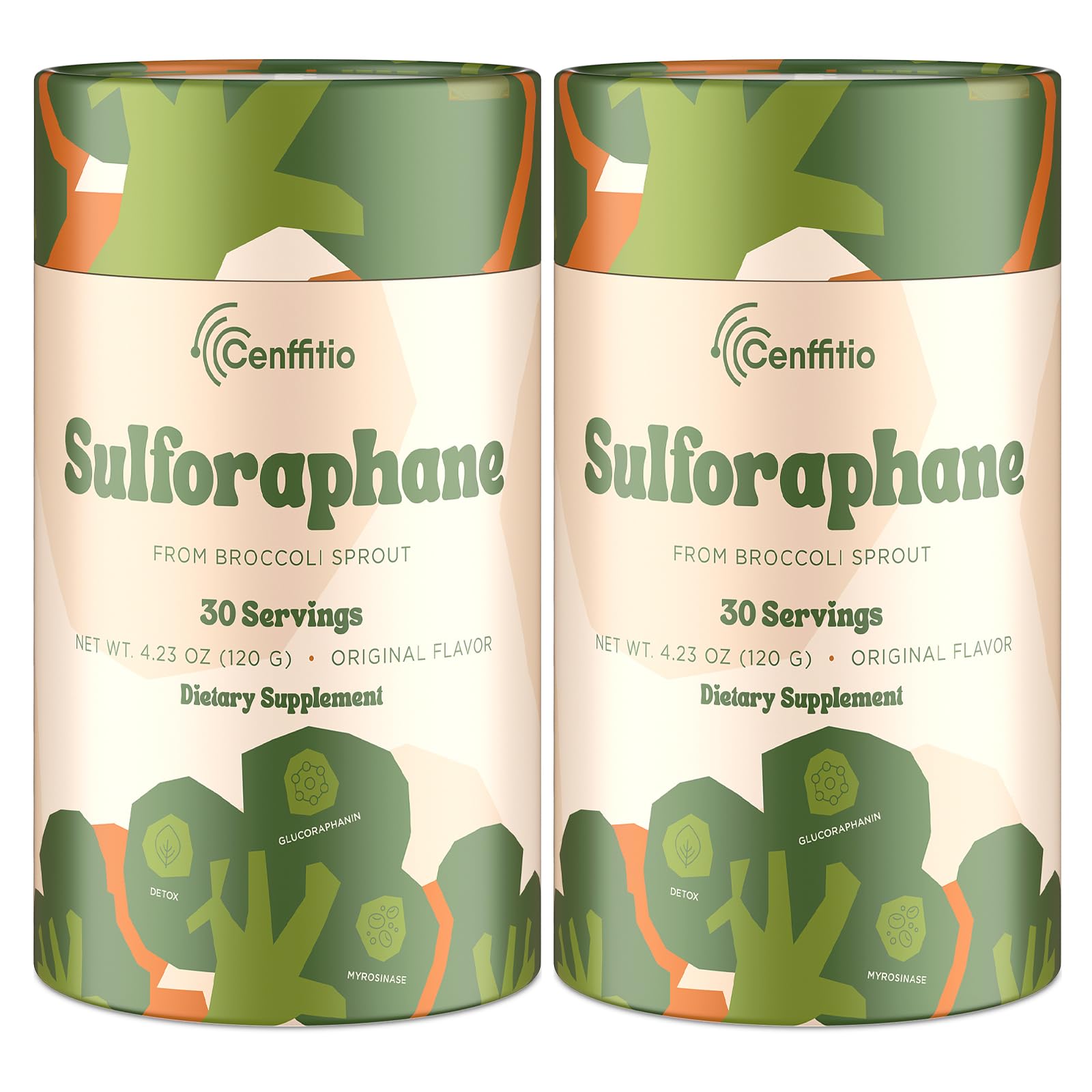 Cenffitio Sulforafano polvo de brócoli para batidos y yogur.