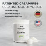 Centenarius Creatina Monohidrato para deportistas, uso diario para potencia constante.