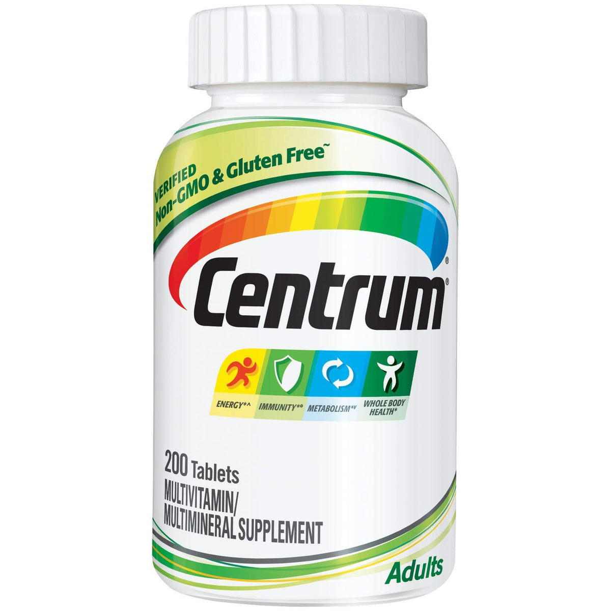 Centrum: tableta multivitamínica para uso diario y fácil de tragar.
