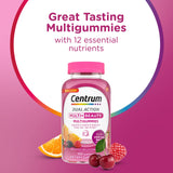 Centrum MultiGummies sabor bayas para cabello y uñas saludables.