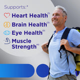 Gomitas Centrum para hombres 50+ con sabor a fruta y nutrientes clave.