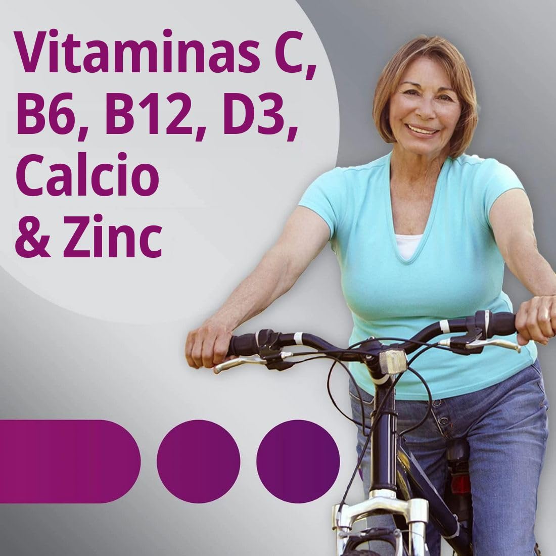 Vitaminas A, C y E con luteína para salud ocular.