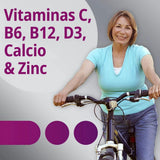 Vitaminas A, C y E con luteína para salud ocular.