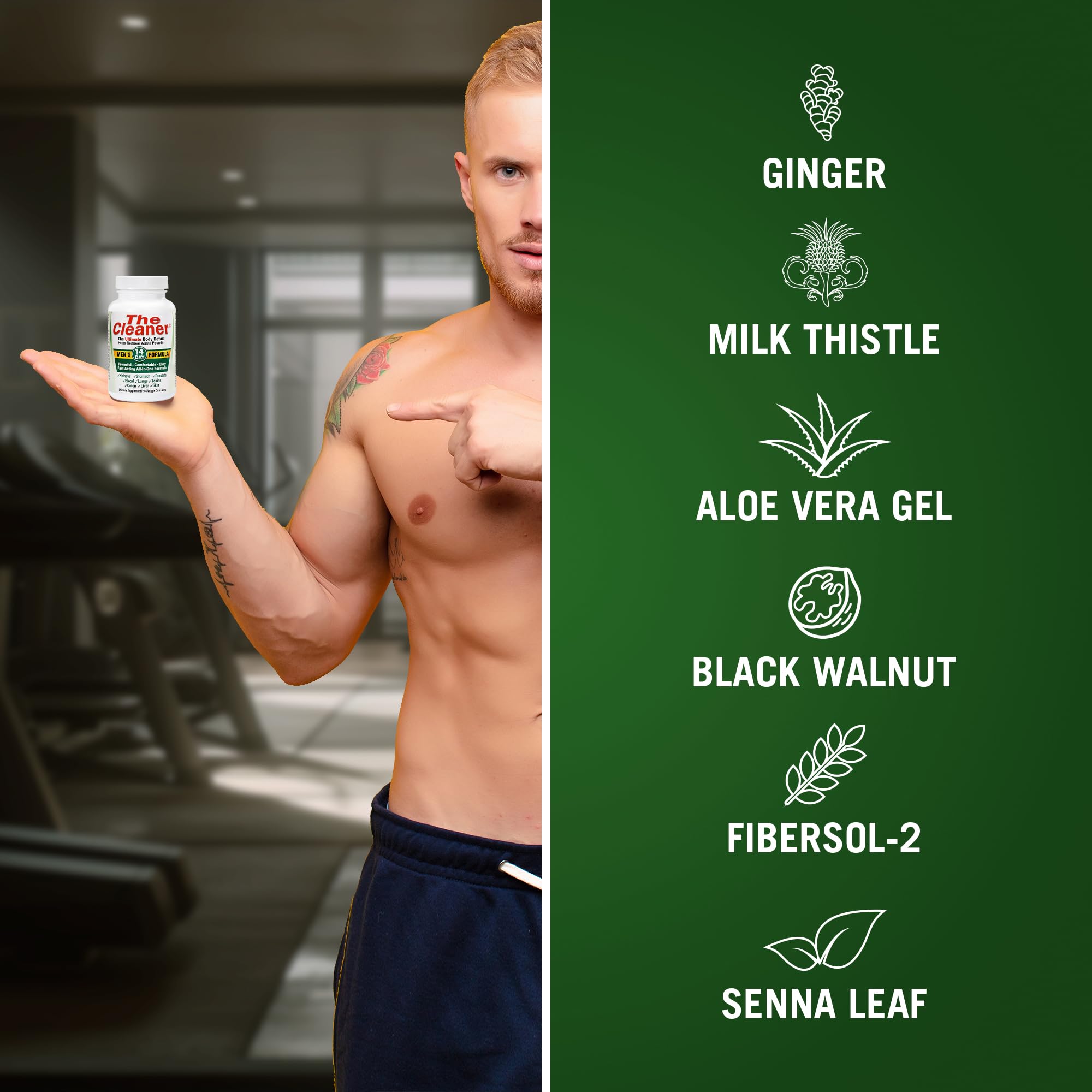The Cleaner Detox: cápsulas vegetarianas para apoyo digestivo.