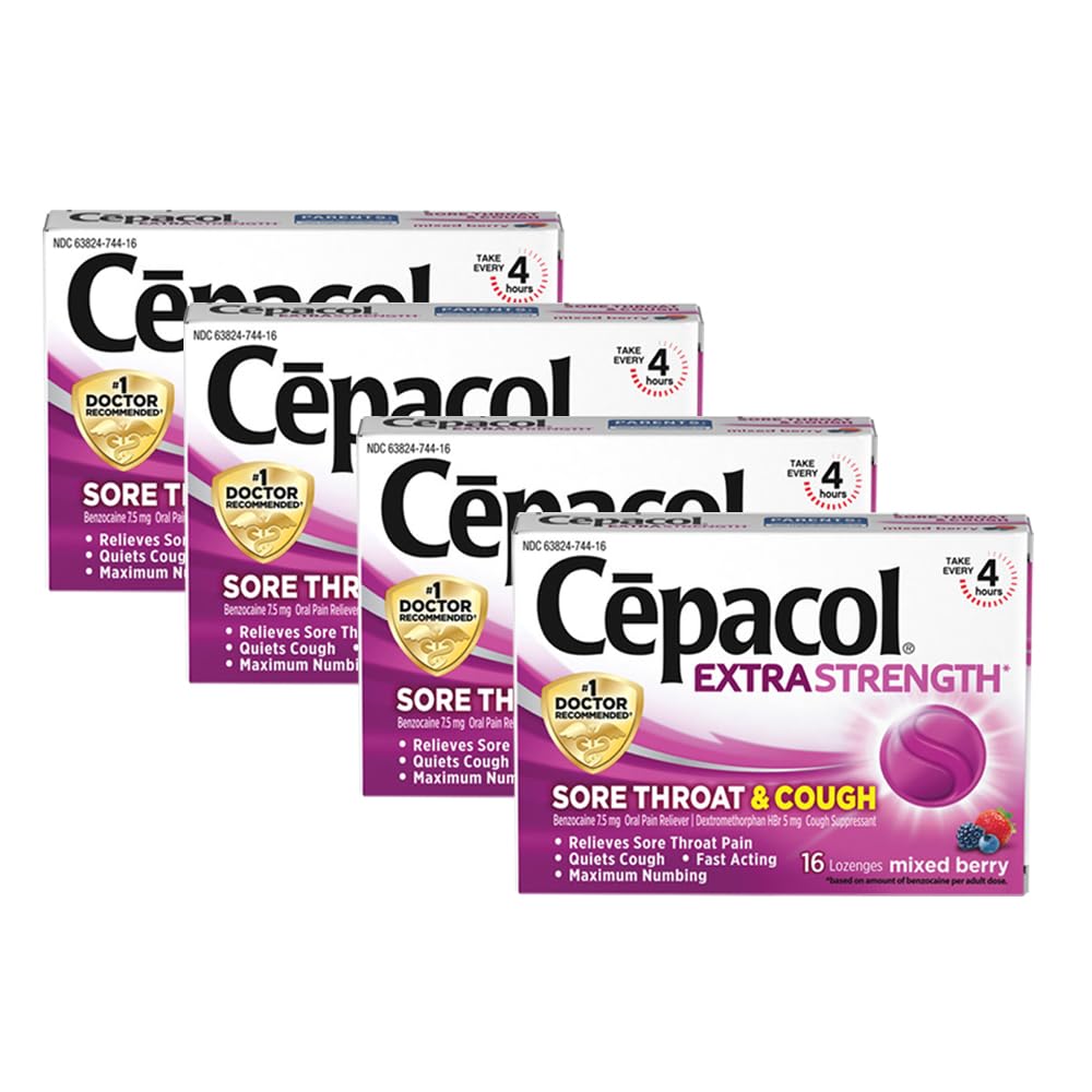 Cepacol Extra Strength en empaque para alivio de garganta y malestar bucal