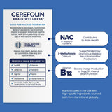 Cerefolin etiqueta: información clara sobre ingredientes clave.