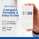 CertiCheck 6-panel en casa: prueba de orina para cannabis, lectura en minutos.