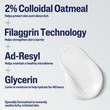 Cetaphil Restoraderm avena coloidal al 2%, alivio suave de irritaciones.