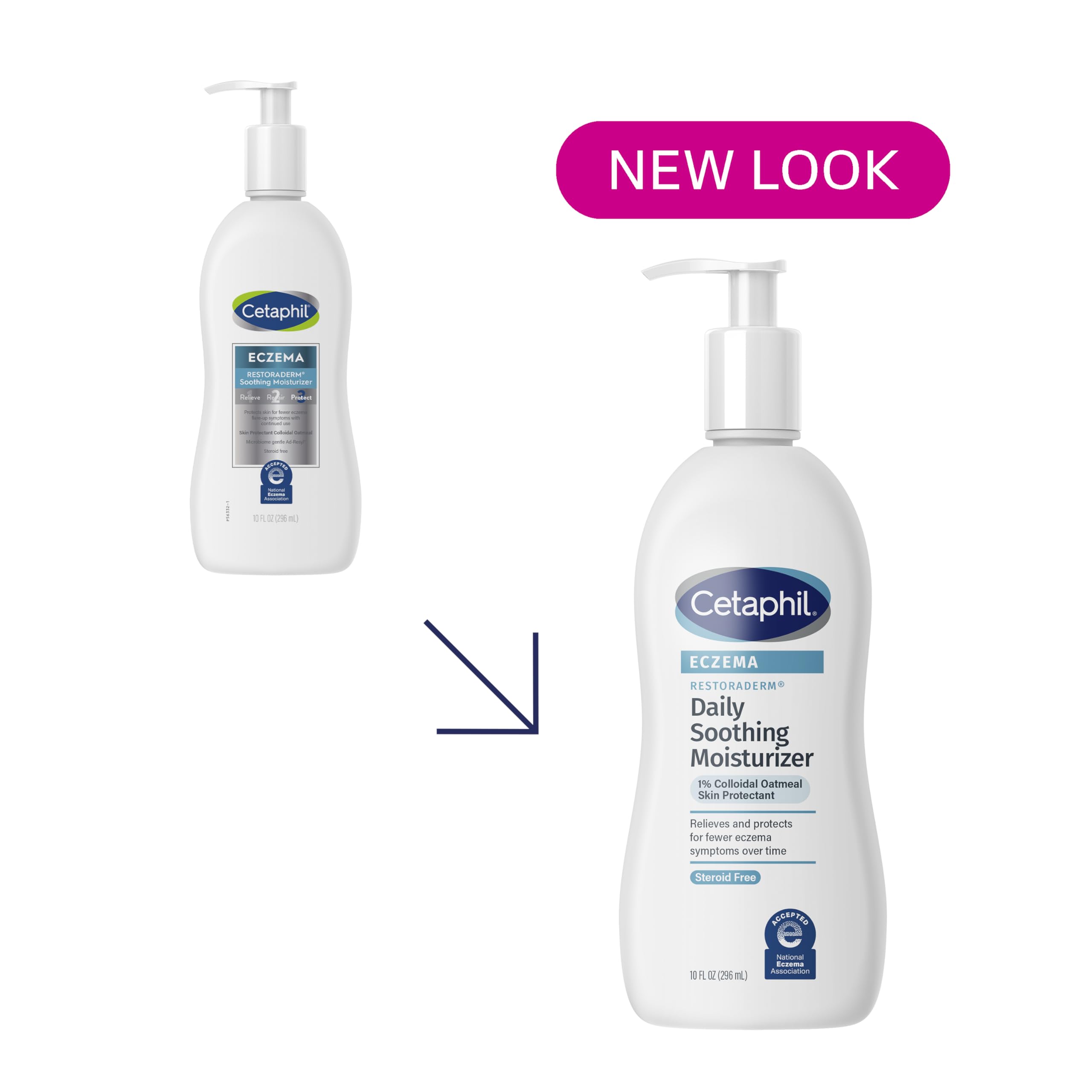 Piel sensible con alivio de irritación gracias a Cetaphil Restoraderm.