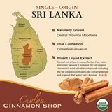 Ceylon Cinnamon Shop CinnaGold sello comercio justo que respalda ética de compra.