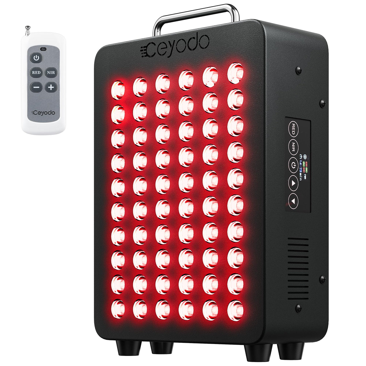 Panel Ceyodo con luz roja de cuatro chips para aliviar fatiga corporal.