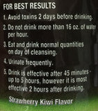 Champs Flush Out desintoxicante, sabor fresa-kiwi, formato 2 uds fácil de almacenar.