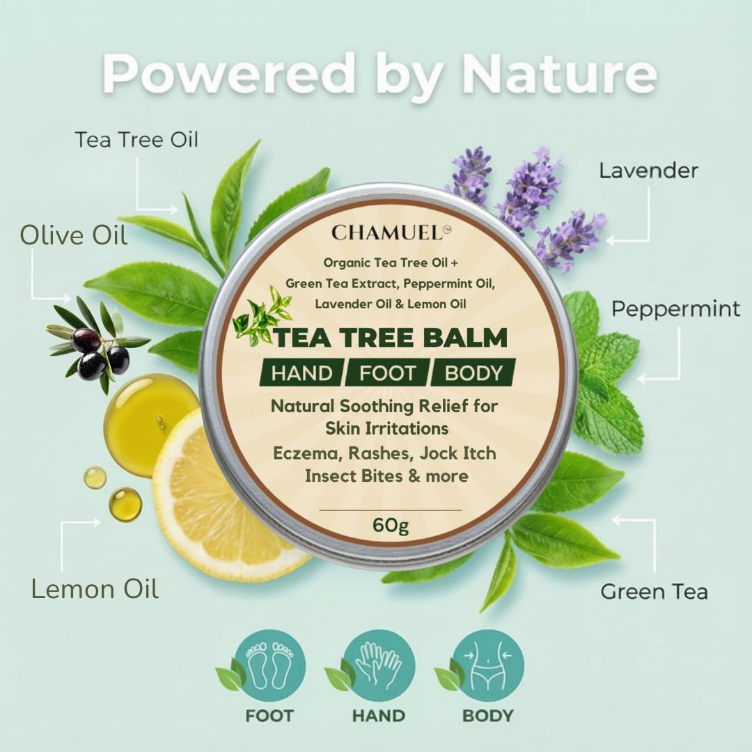 Chamuel Balsamo Ingredientes Clave: arbol de te y aceites vegetales