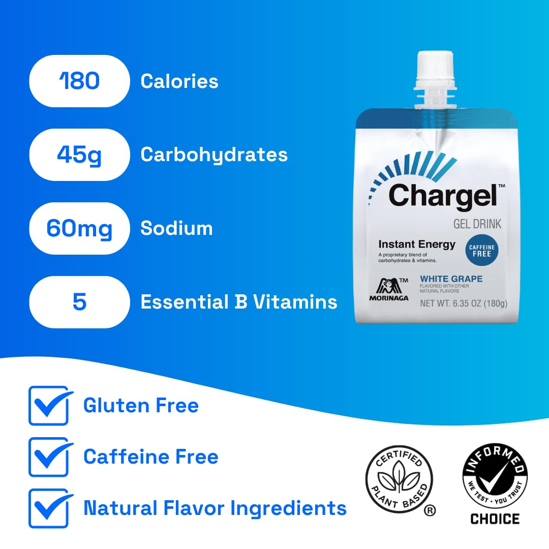 Gel Chargel Uva Blanca en el bolsillo, energía rápida para sesiones en ruta