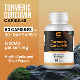 CHARMSVEDA bote curcuma 60 capsulas: toma diaria práctica con comida.
