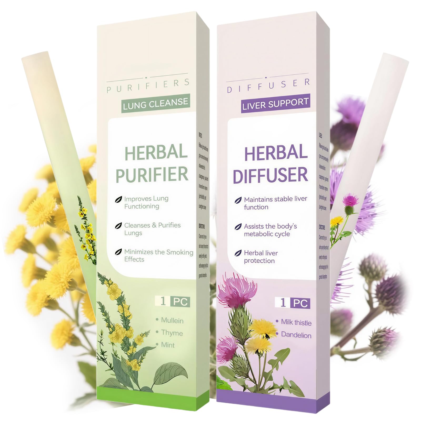 Charunee pen difusor mullein: inhalación suave y natural para limpieza de vías respiratorias.
