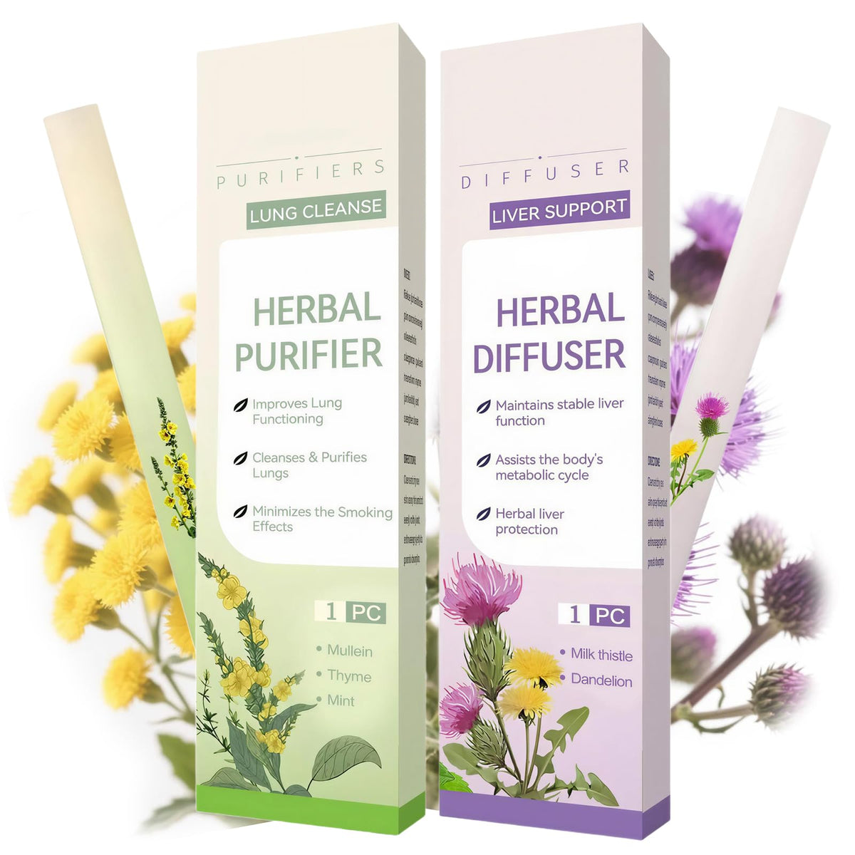 Charunee pen difusor mullein: inhalación suave y natural para limpieza de vías respiratorias.