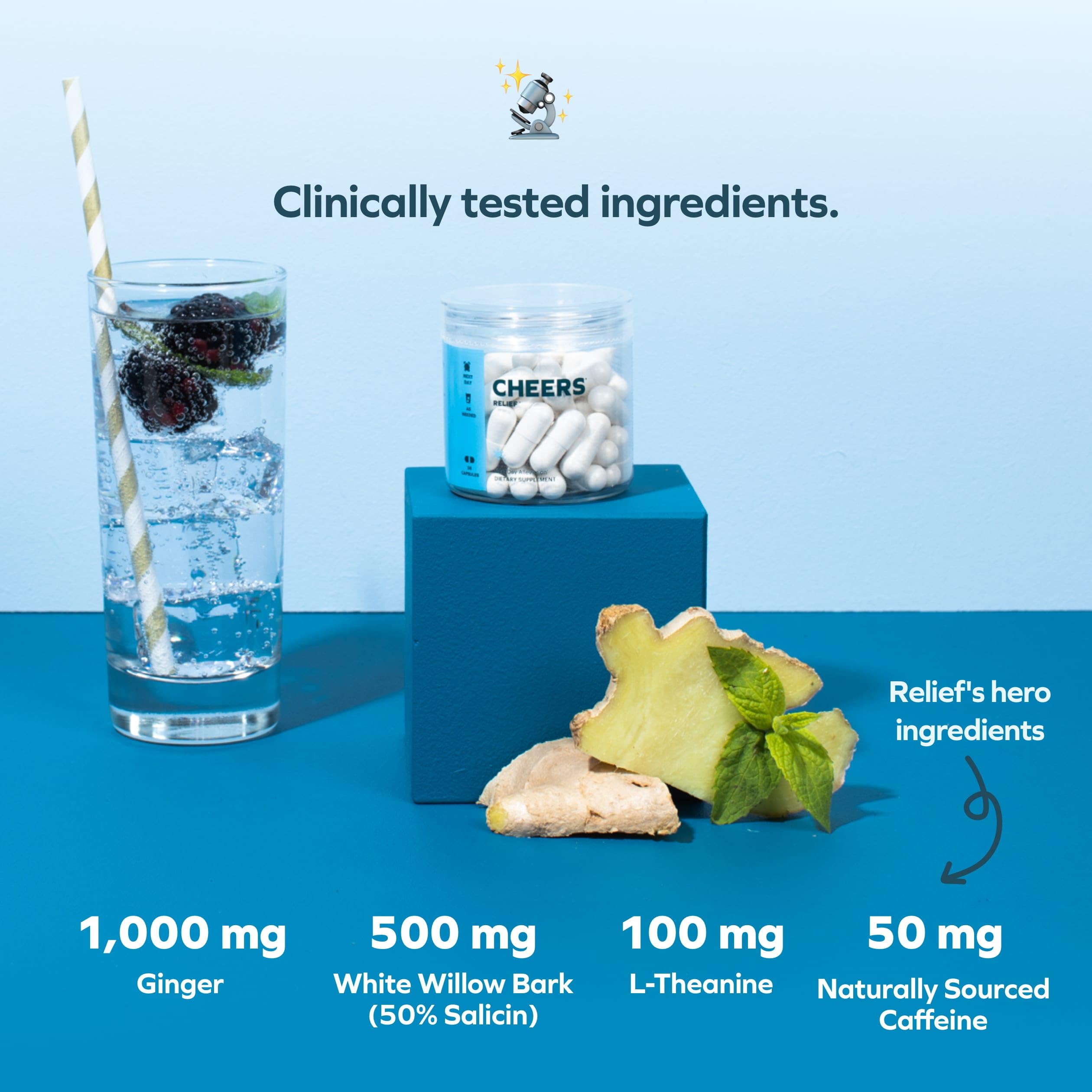 Cheers Relief: presentación del producto para una experiencia conveniente.