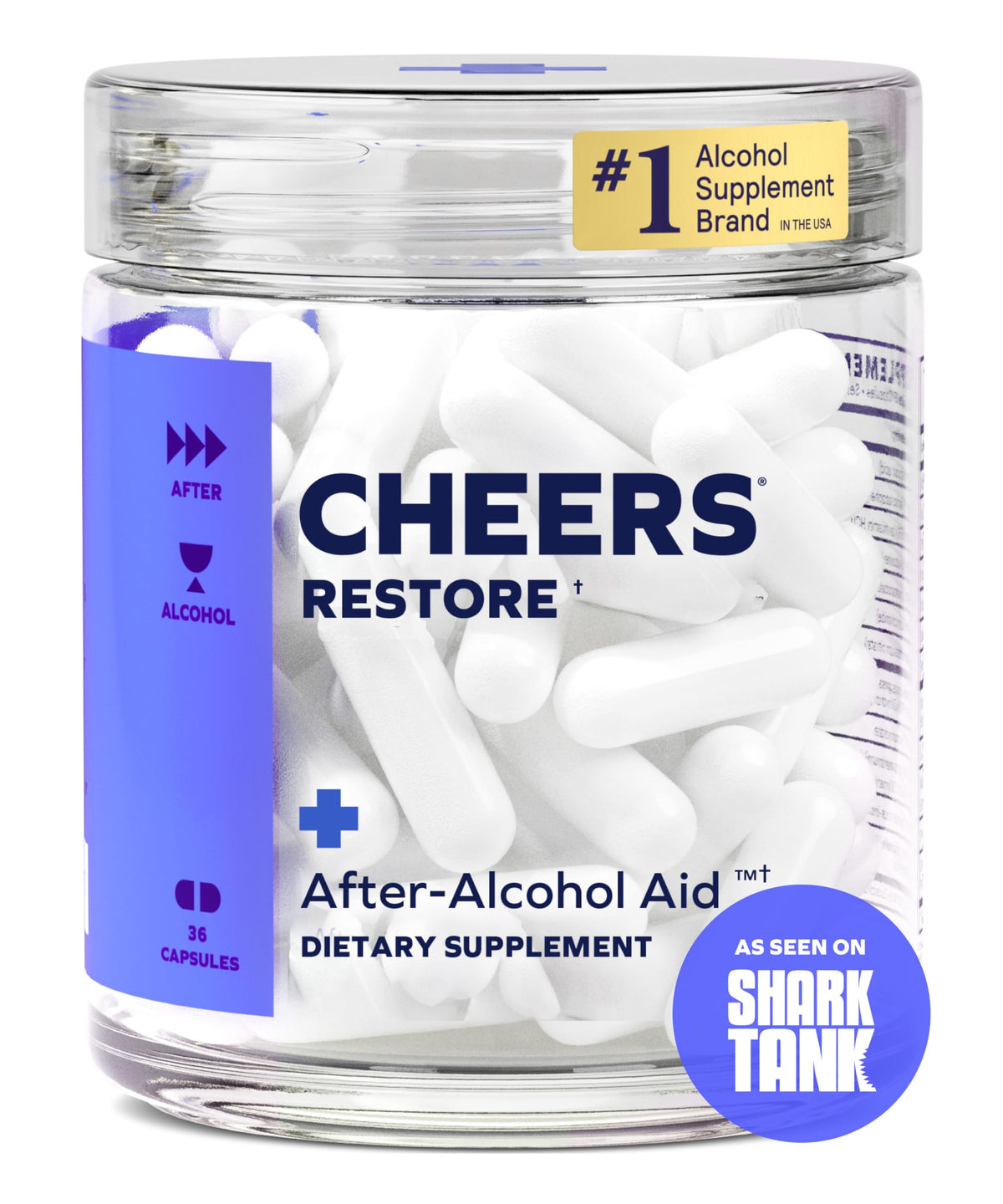 Cheers Restore: botella y cápsulas, posible apoyo para recuperación tras beber