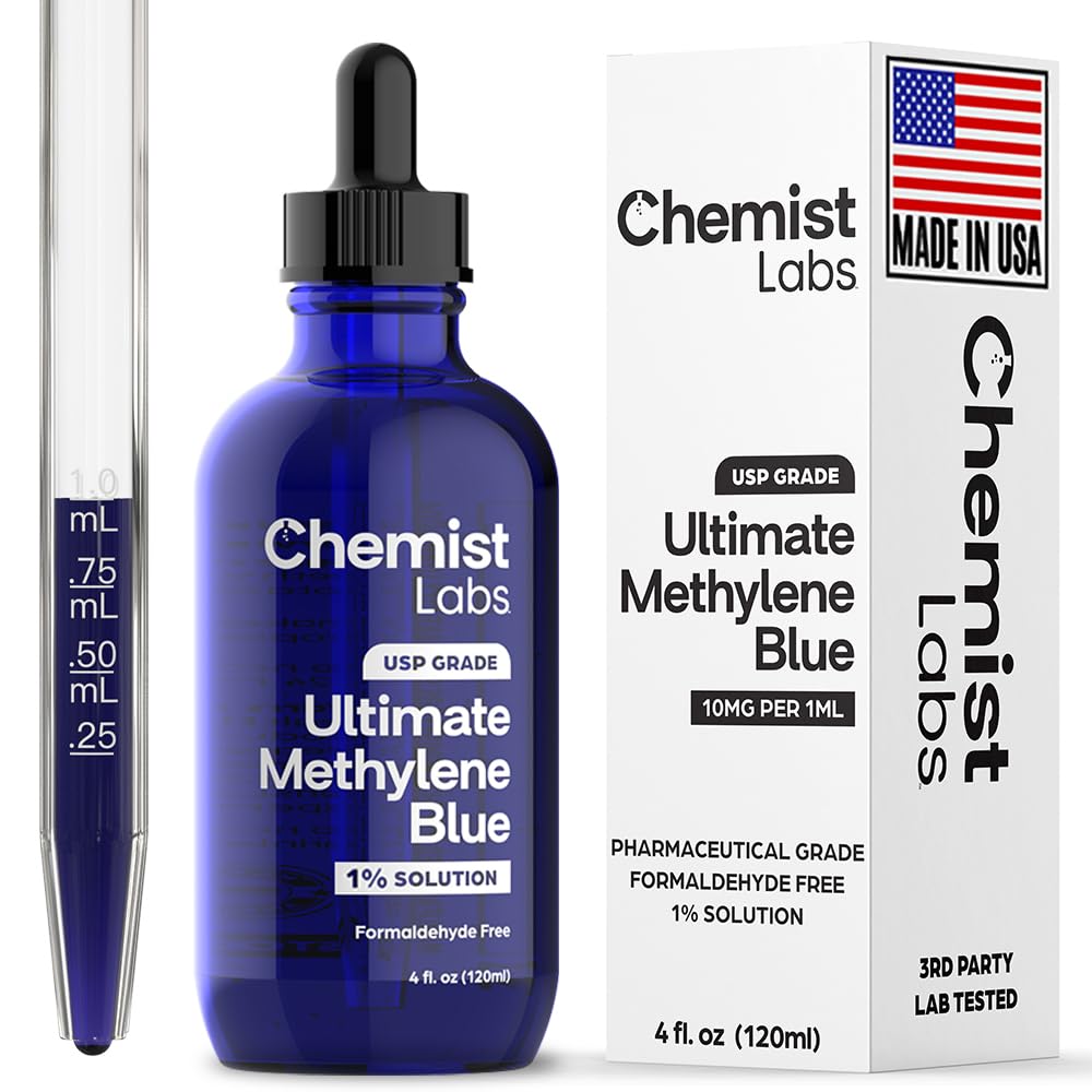 Chemist Labs Metileno Azul 1% en botella, gota para dosis precisas