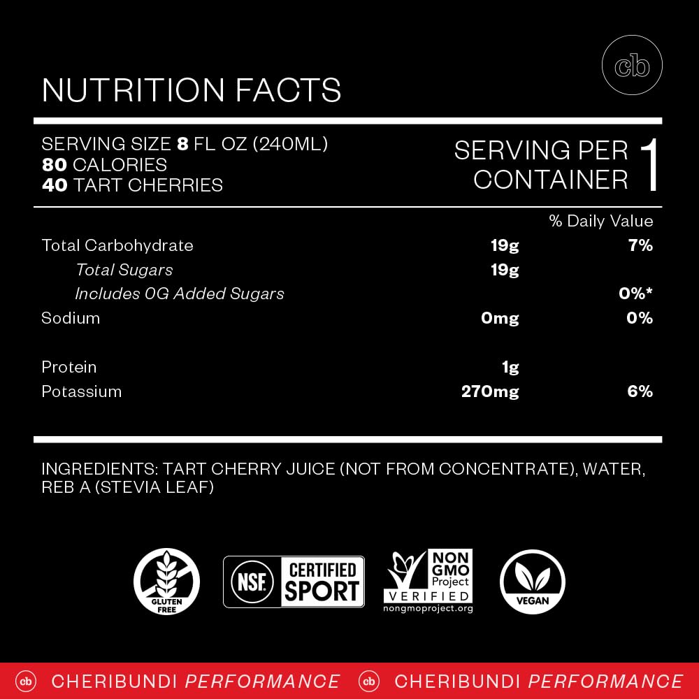 Cheribundi Sleep en botella, jugo de cereza para tomar.
