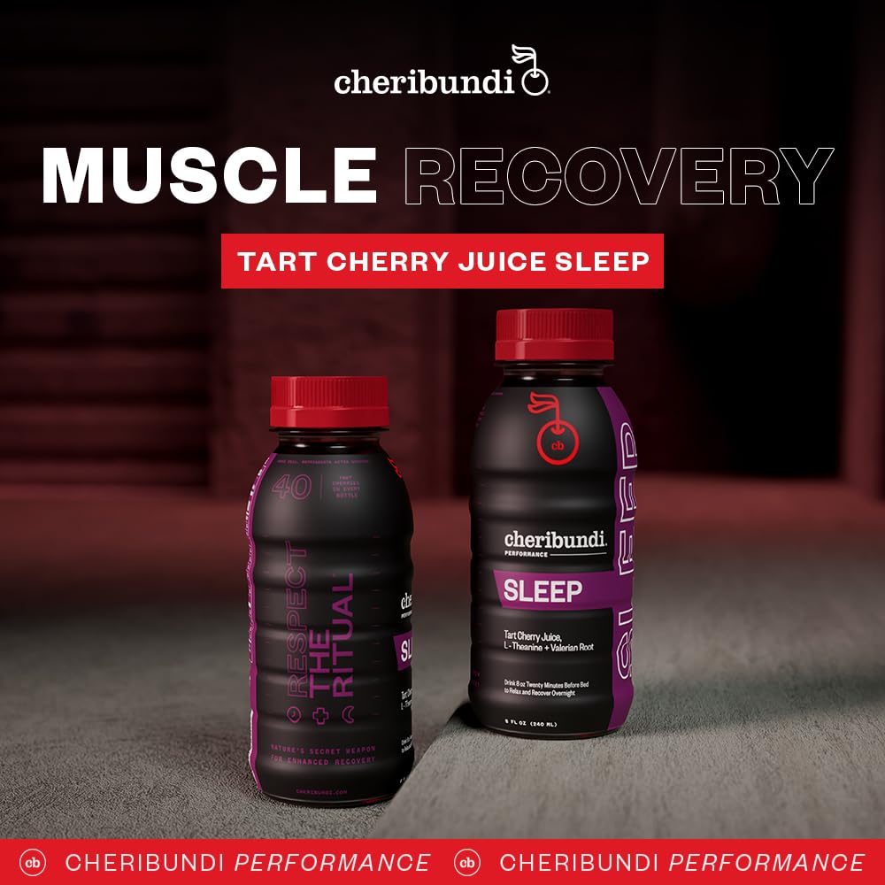 Recuperación muscular nocturna con Cheribundi Sleep tras entrenamiento.
