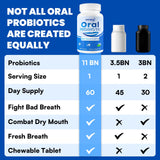 Chetjbur Oral Probiotics, 11 mil millones CFU para salud de boca.