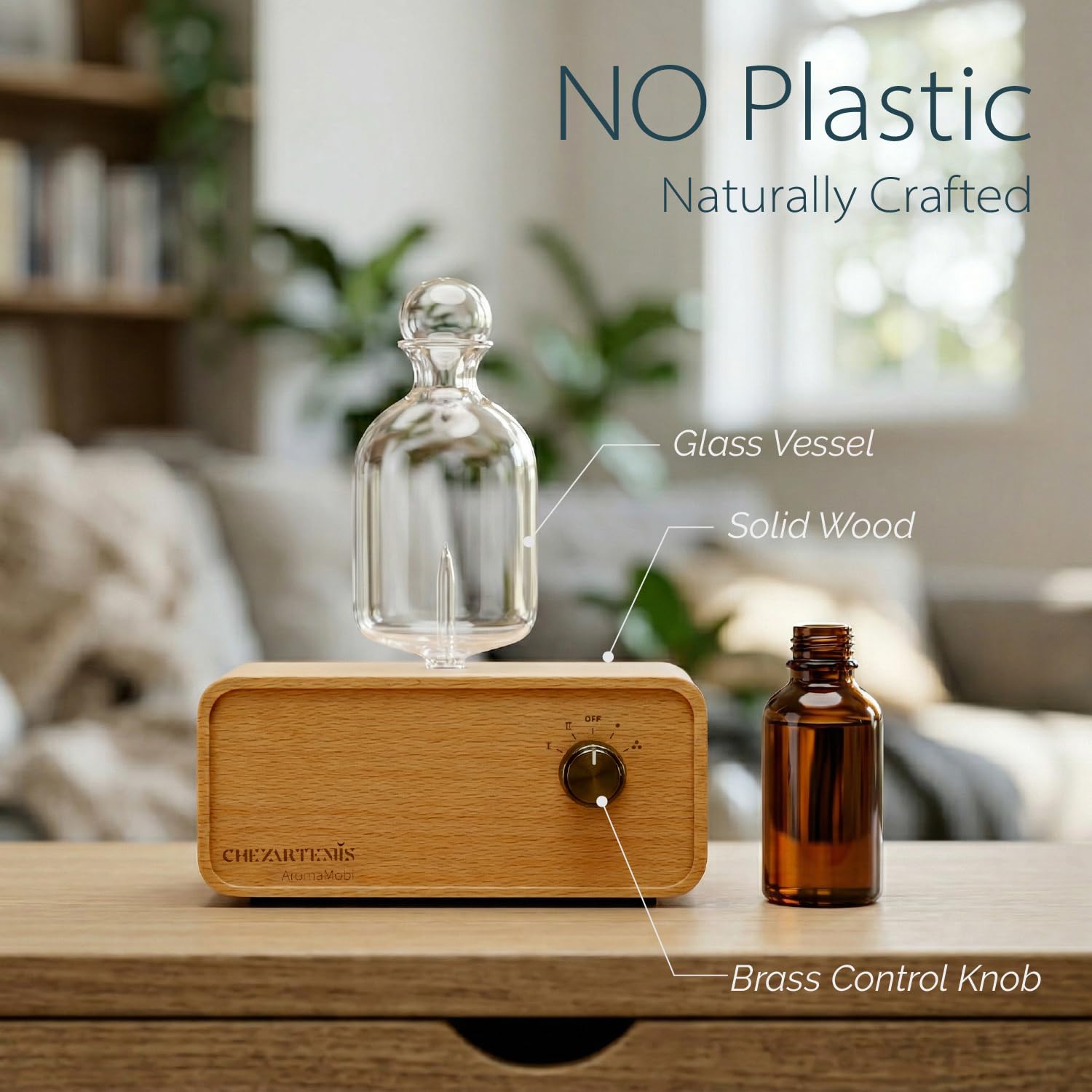 CHEZARTEMIS Aria, compatible con aceites puros y fragancias a base de alcohol.