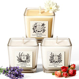 CHFILZLE vela aromática lavanda en frasco cuadrado, ideal para relajación nocturna