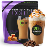 CHIKE Caramelo Proteína Café en botella, ideal para empezar el día con energía.