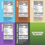 CHIKE proteina cafe frio: dos dosis de cafe intenso para energia rapida.