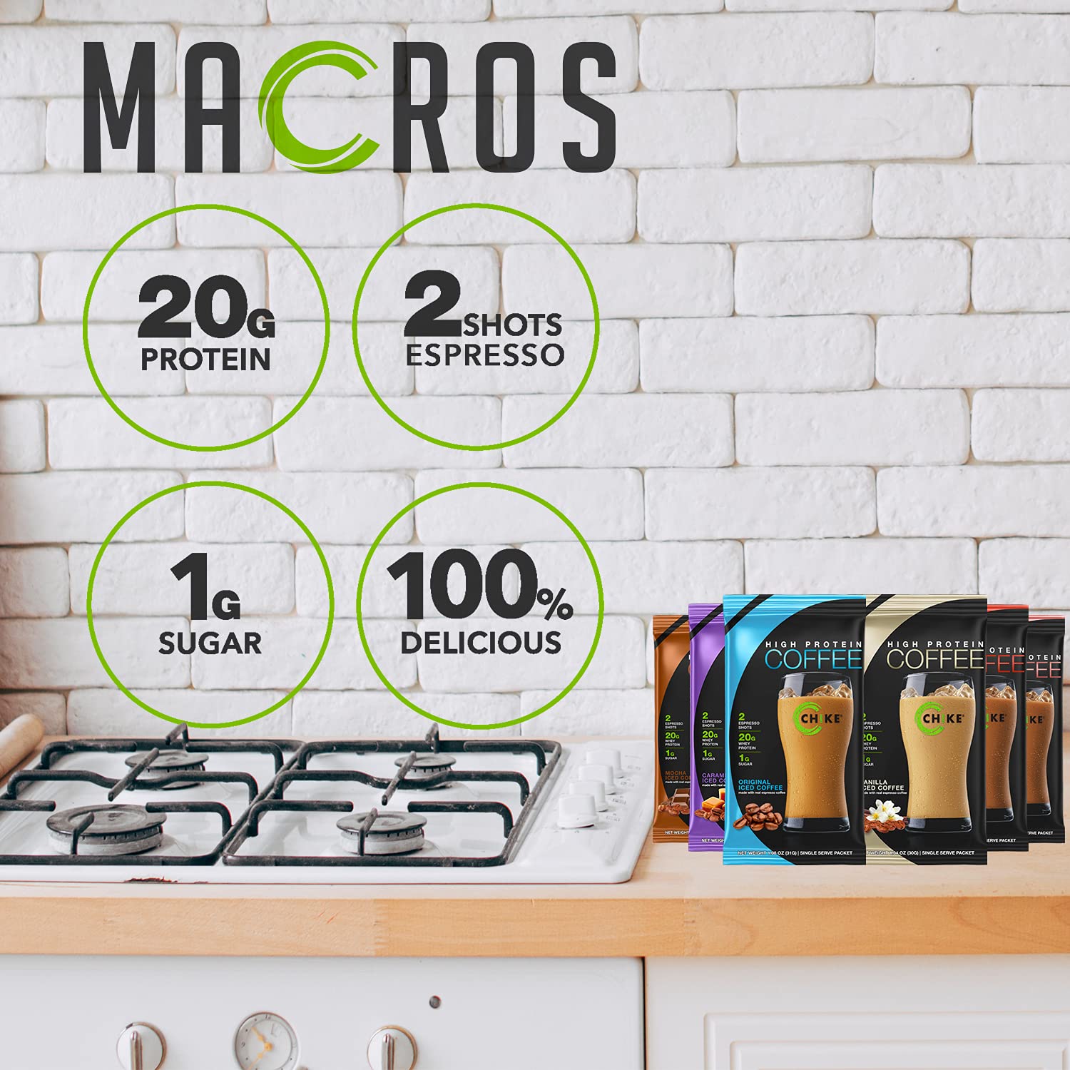 CHIKE proteina cafe frio: sabor moka para paladar suave y satisfactorio.