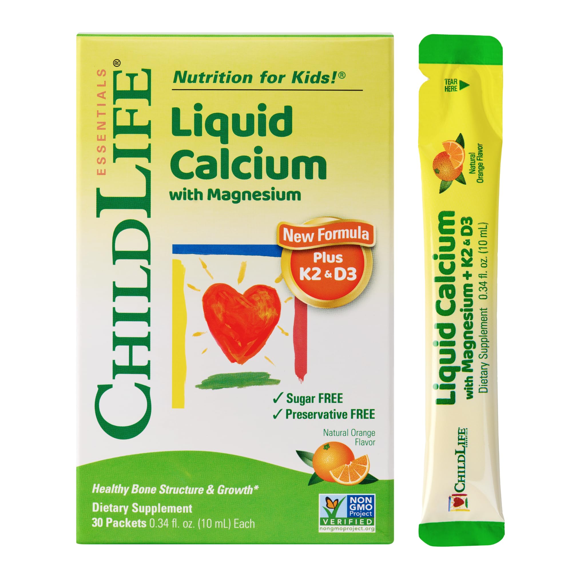 CHILDLIFE ESSENTIALS calcio líquido en palitos para niños, favorece el desarrollo óseo.