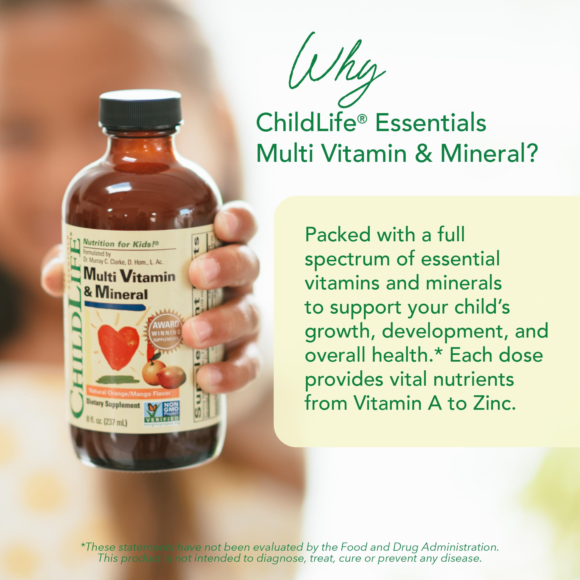 CHILDLIFE ESSENTIALS dosificador con cuchara, medición diaria sencilla.