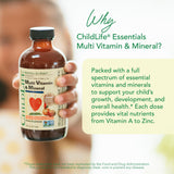 CHILDLIFE ESSENTIALS dosificador con cuchara, medición diaria sencilla.