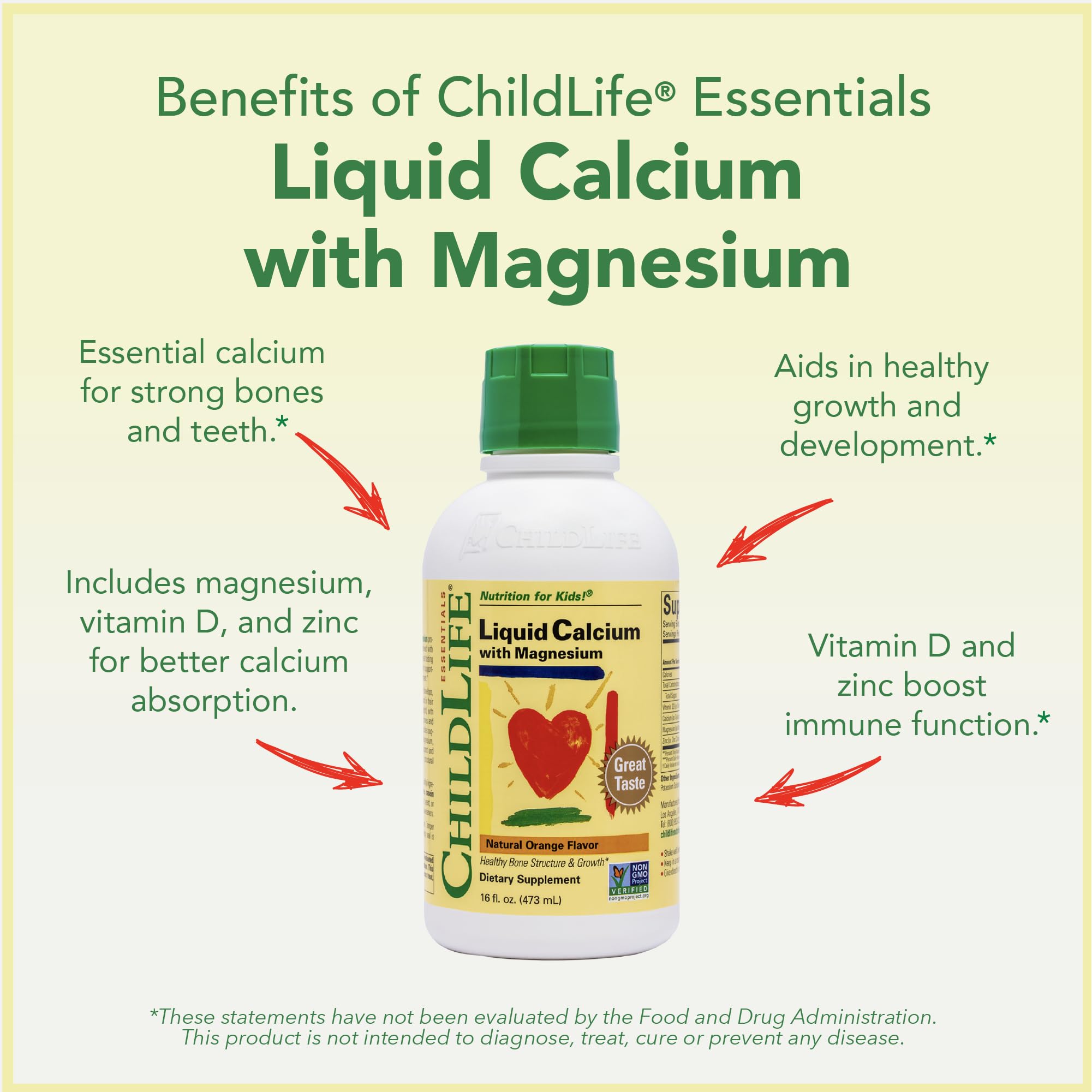 ChildLife Essentials etiqueta clara con recomendaciones por edad para uso seguro