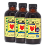 CHILDLIFE ESSENTIALS First Defense botella: apoyo inmune suave para niños.