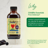 CHILDLIFE ESSENTIALS First Defense saúco: antioxidantes para apoyar las defensas naturales.